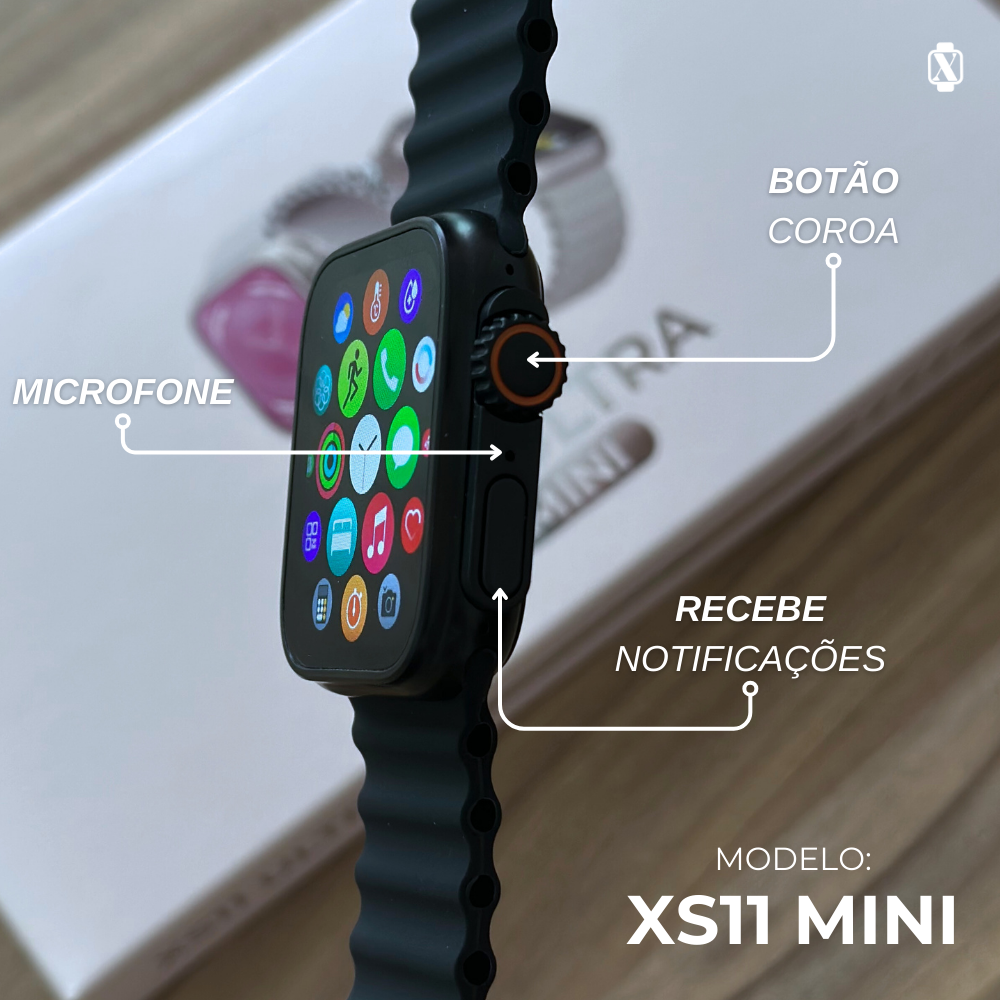 Smartwatch XS11 UltraMini 44mm - Compacto e Funcional