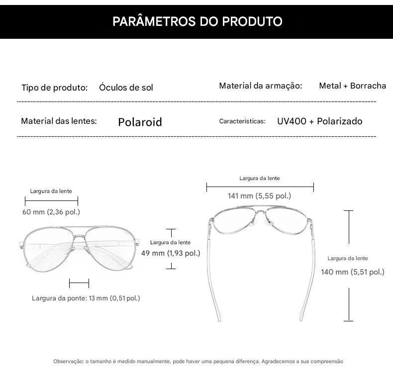 Óculos de Sol Masculino Polarizado • Edição Black Redline + Kit de Luxo Completo