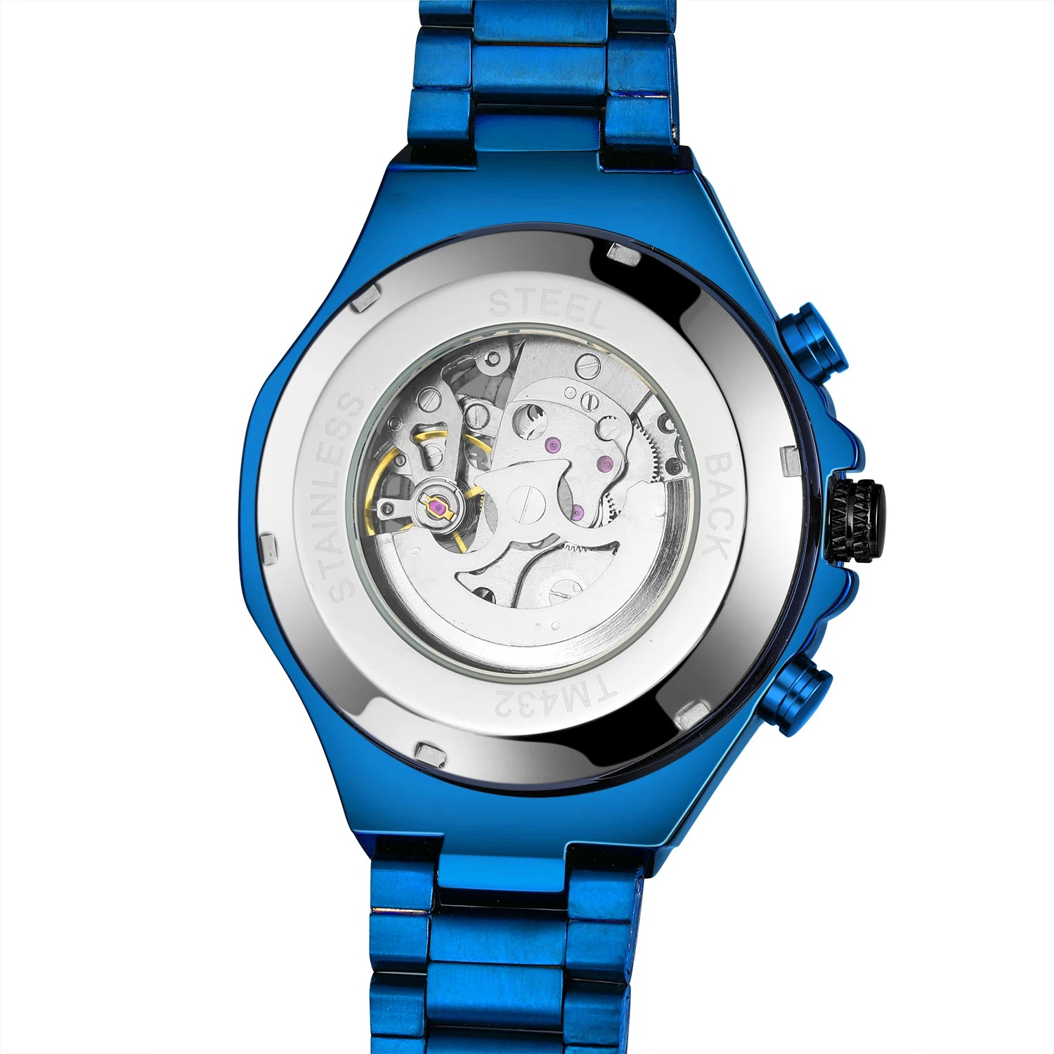 Relógio Masculino Azure Skeleton™ Automático em Aço Inoxidável