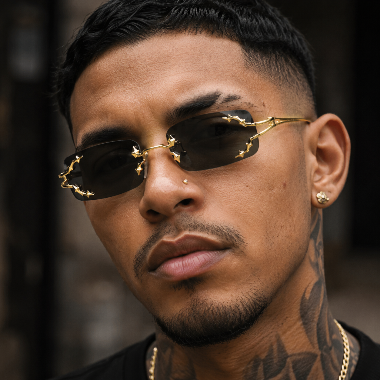 SCORPION Signature Y2K - Óculos de Sol Rimless Quadrado UV400