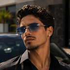 Óculos de Sol Rimless Jaguar Noir Leopard Edition™