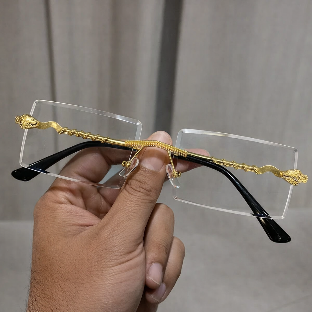 Viper Legacy – A Expressão do Luxo Vintage em Óculos Rimless Retangular