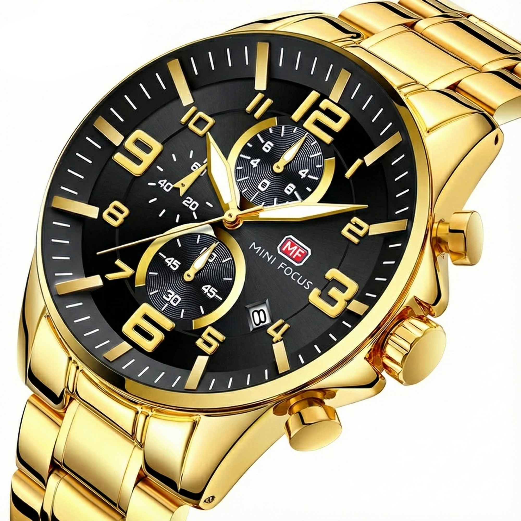 MiniFocus Chrono Steel | Aço Inoxidável Black