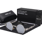 Óculos Vintage 90s GCV • Retangular em Aço Inox (Estilo Retrô)