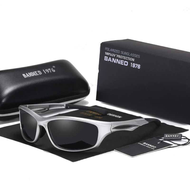 Óculos Sport Luxury Banned• Design em Fibra de Carbono (Aço Inoxidável)