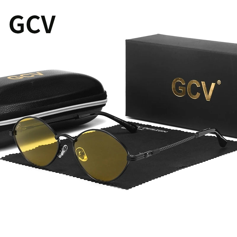 Óculos de Sol Polarizado GCV Nexus Oval™ UV400 Retro Vintage Unissex