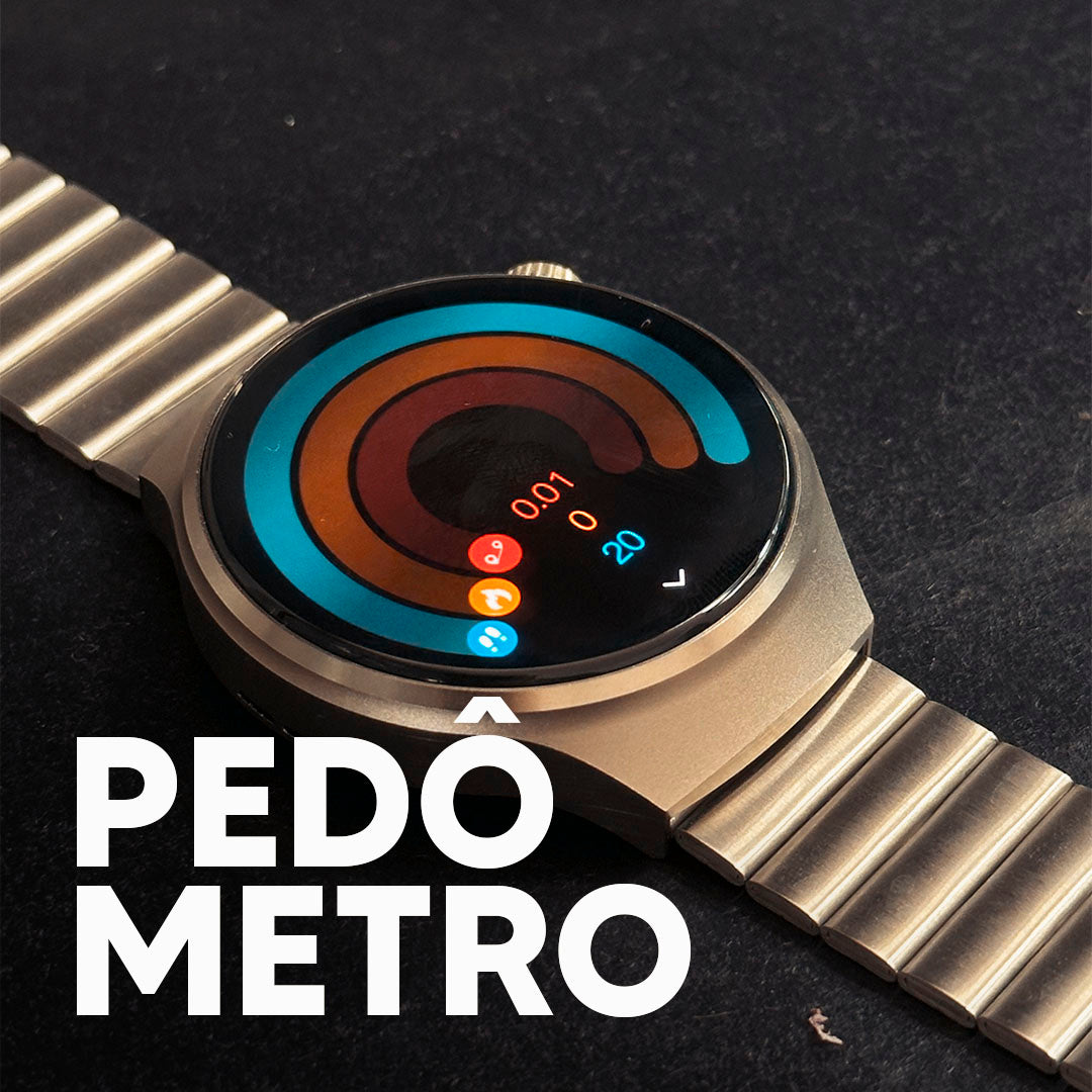 Design Redondo, Tela Nível AMOLED com 3 Pulseiras