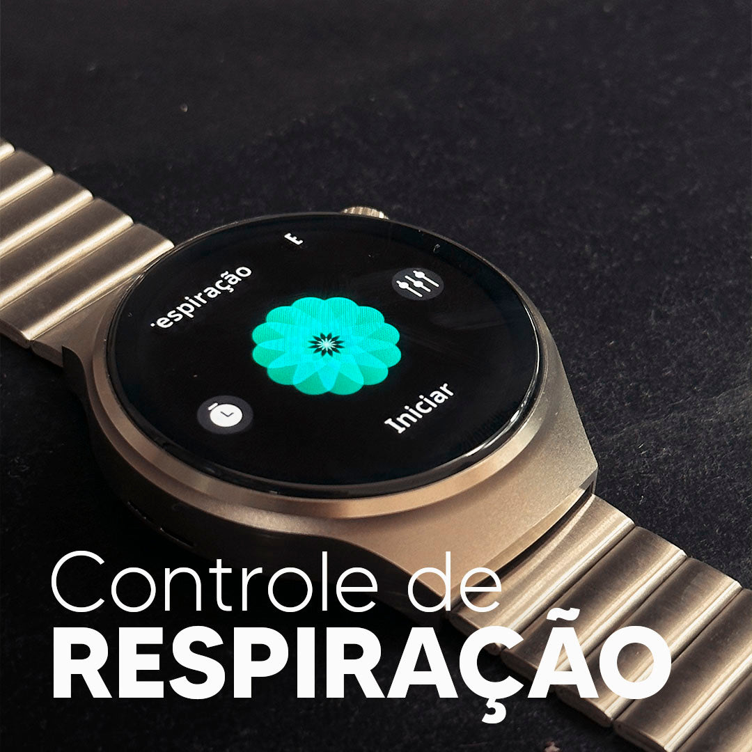 Design Redondo, Tela Nível AMOLED com 3 Pulseiras