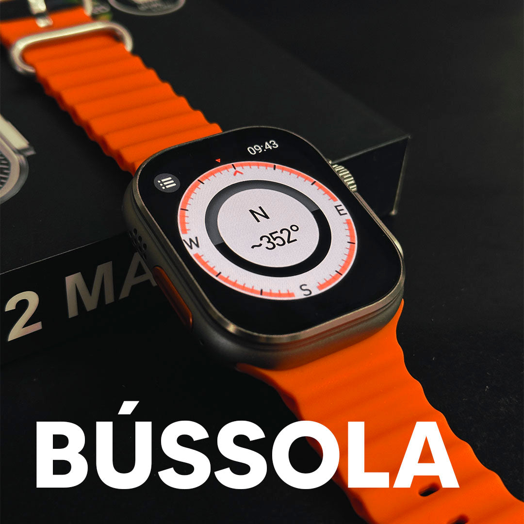 Ultra 2 Max - Smartwatch com Tela AMOLED, Função 2 Gestos e CPU Dual Core