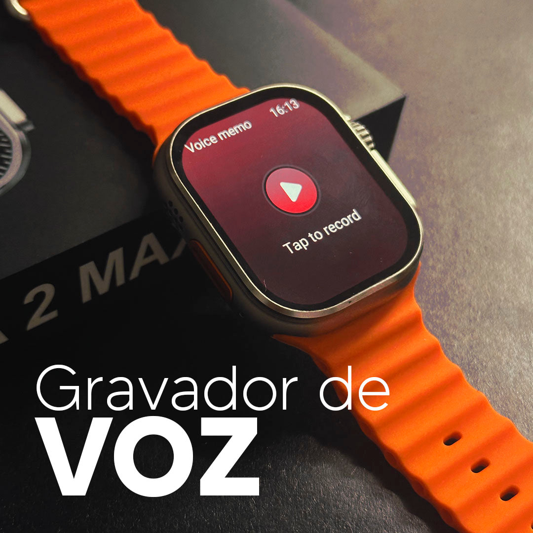 Ultra 2 Max - Smartwatch com Tela AMOLED, Função 2 Gestos e CPU Dual Core