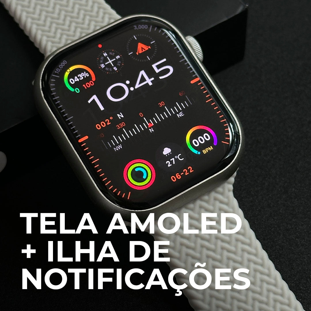 Tela AMOLED, CPU Dual Core 2GB de Armazenamento