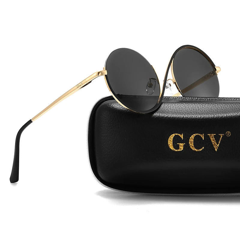 Óculos de Sol Feminino Avant-Garde™ - Edição Fashion Steampunk com Lentes Antirreflexo