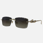 Óculos de Sol Rimless Masculino Leopard 2026