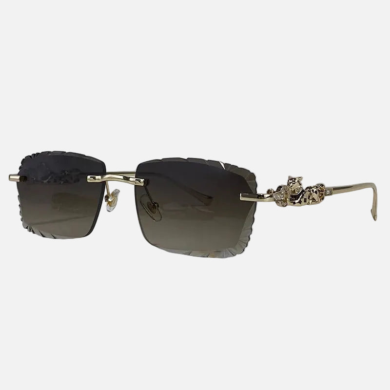 Óculos de Sol Rimless Masculino Leopard 2026