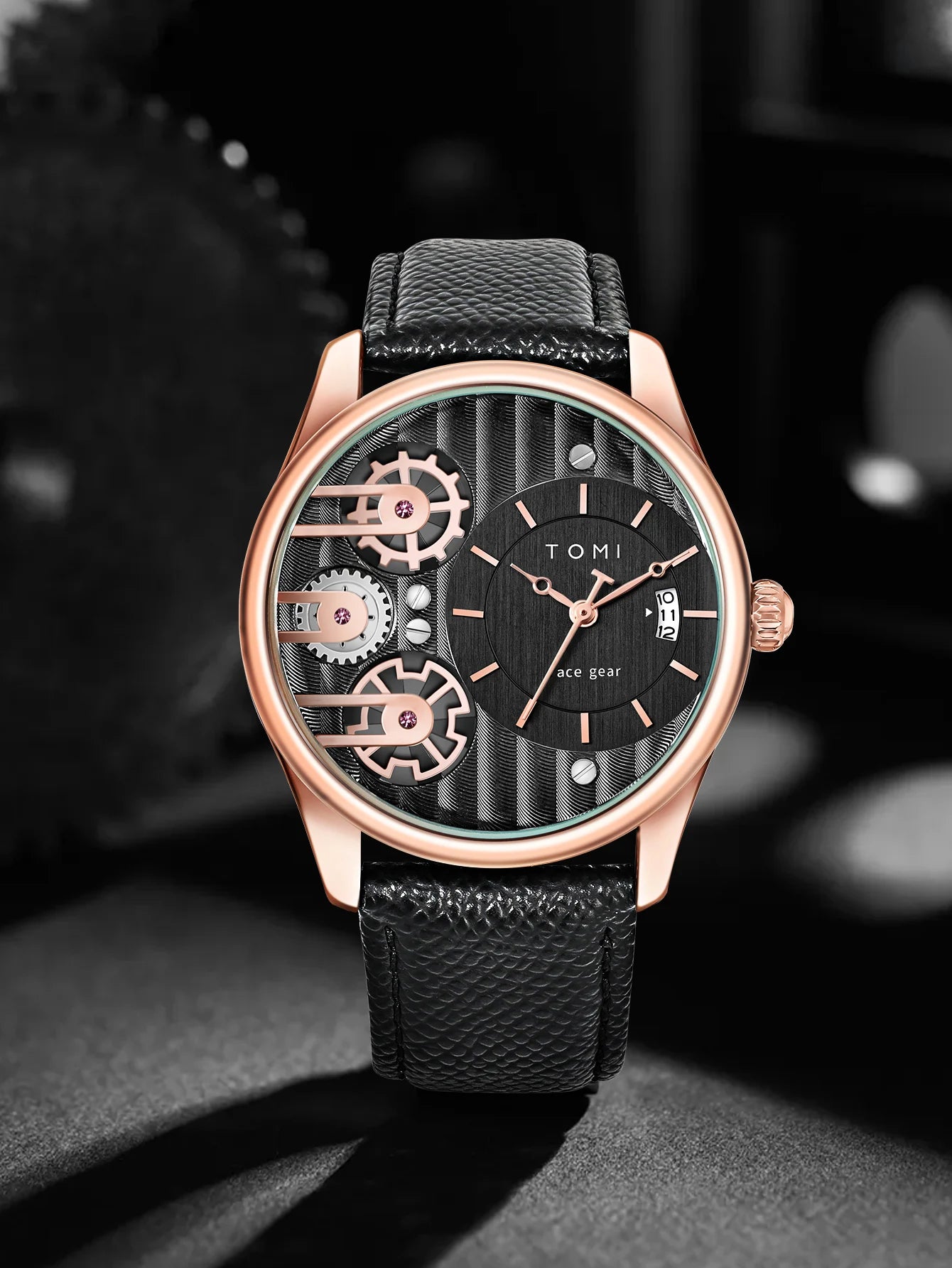 Relógio TOMI Masculino de Luxo – Kit Presente com Pulseiras Extras