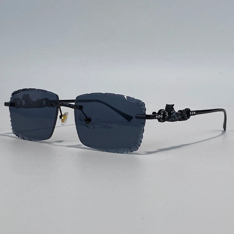 Óculos de Sol Rimless Masculino Leopard 2026