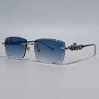 Óculos de Sol Rimless Masculino Leopard 2026