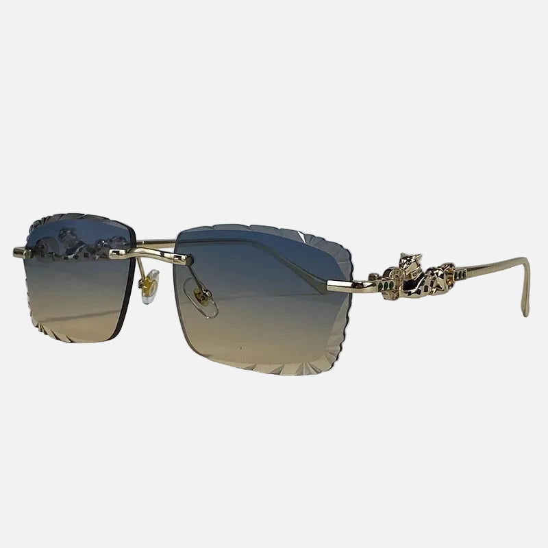 Óculos de Sol Rimless Masculino Leopard 2026