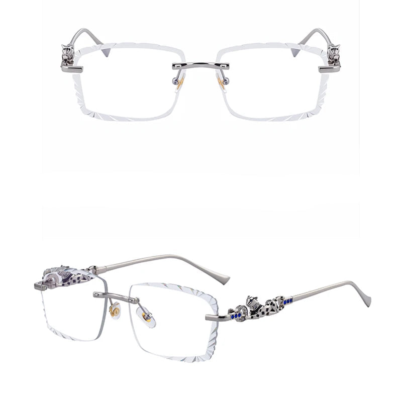 Óculos de Sol Rimless Jaguar Noir Leopard Edition™