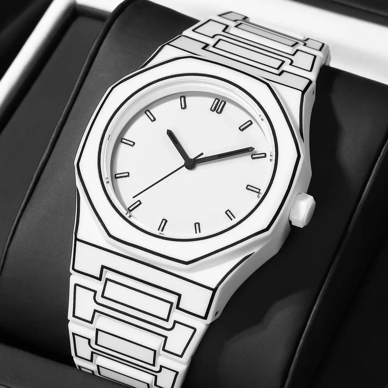 Relógio Modern Sketch™ 2D - Design Cartoon Minimalista