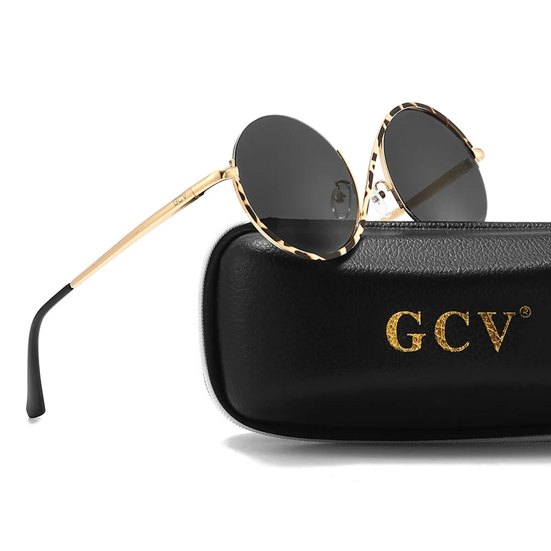 Óculos de Sol Feminino Avant-Garde™ - Edição Fashion Steampunk com Lentes Antirreflexo