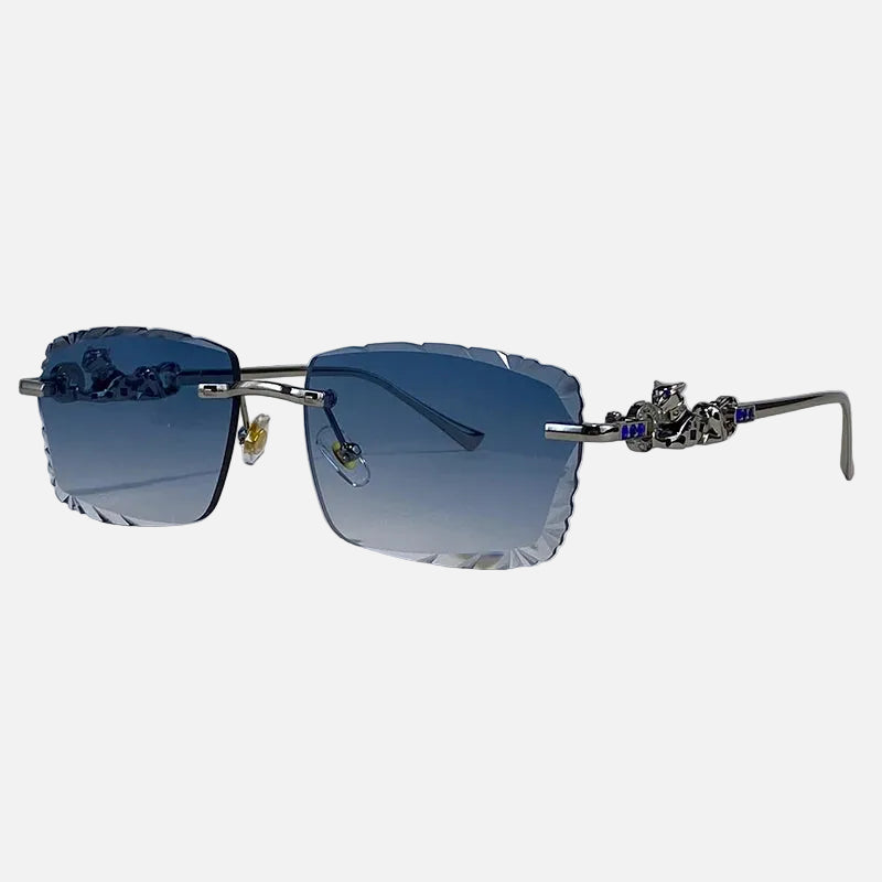 Óculos de Sol Rimless Masculino Leopard 2026