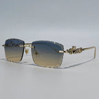 Óculos de Sol Rimless Masculino Leopard 2026