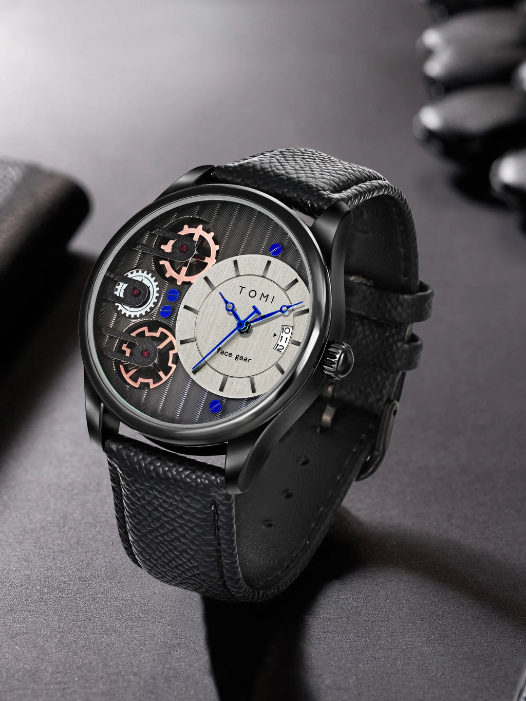 Relógio TOMI Masculino de Luxo – Kit Presente com Pulseiras Extras