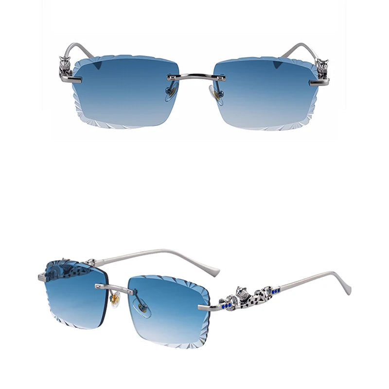 Óculos de Sol Rimless Jaguar Noir Leopard Edition™