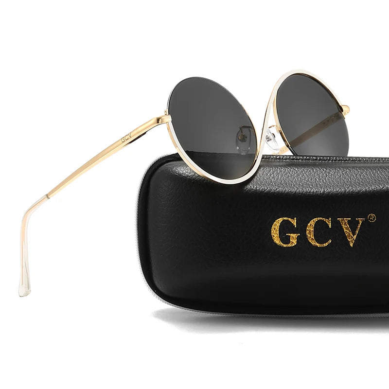 Óculos de Sol Feminino Avant-Garde™ - Edição Fashion Steampunk com Lentes Antirreflexo