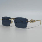 Óculos de Sol Rimless Masculino Leopard 2026