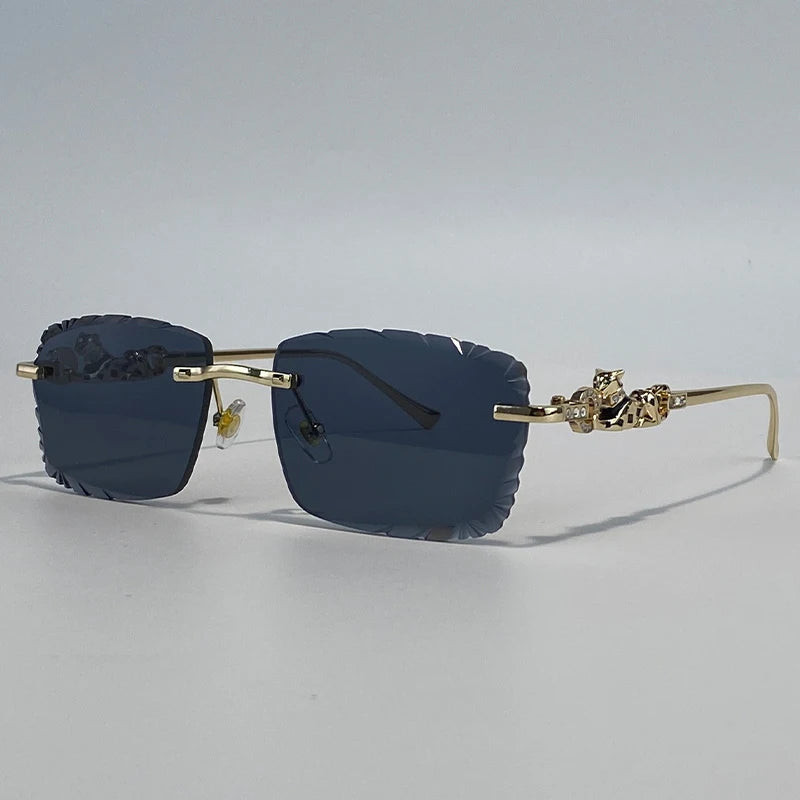 Óculos de Sol Rimless Masculino Leopard 2026