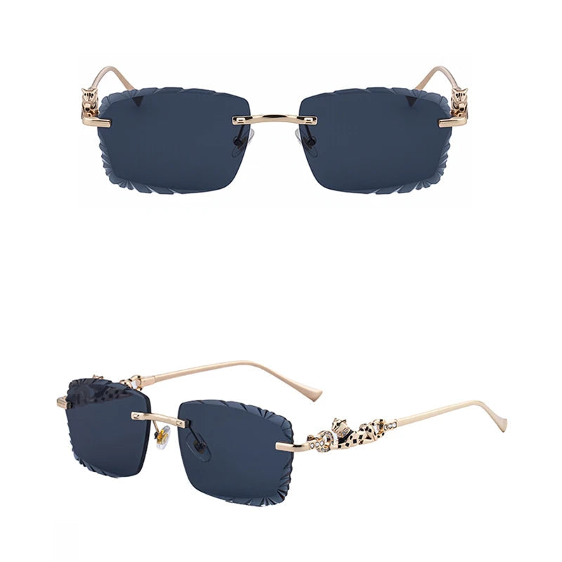 Óculos de Sol Rimless Jaguar Noir Leopard Edition™