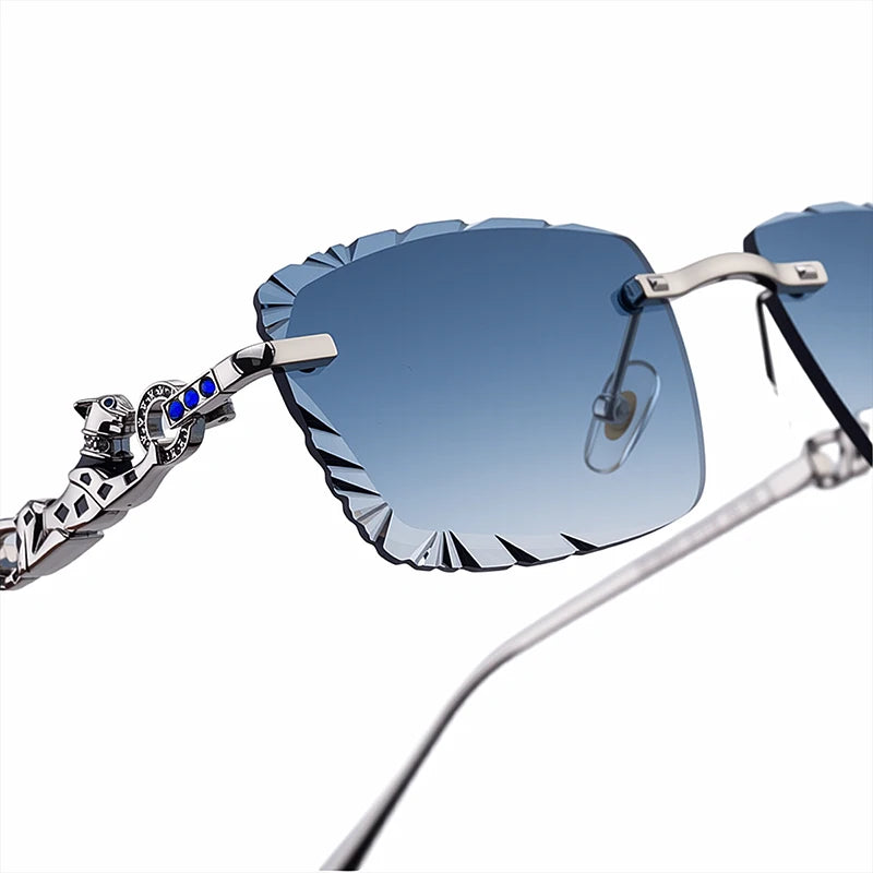 Óculos de Sol Rimless Jaguar Noir Leopard Edition™