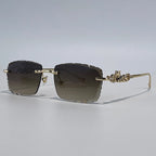 Óculos de Sol Rimless Masculino Leopard 2026