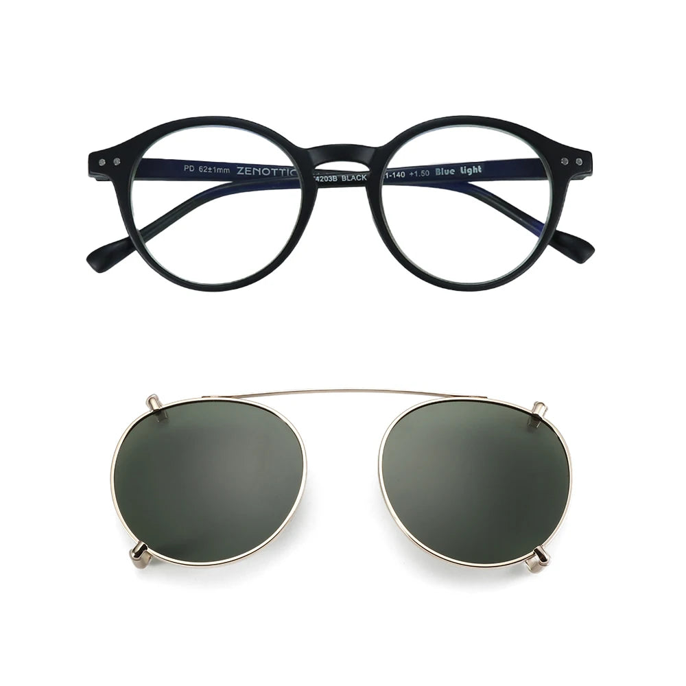 Óculos de Sol Clip-on Zenottic 2 em 1 • Anti-Blue Light e Polarizado