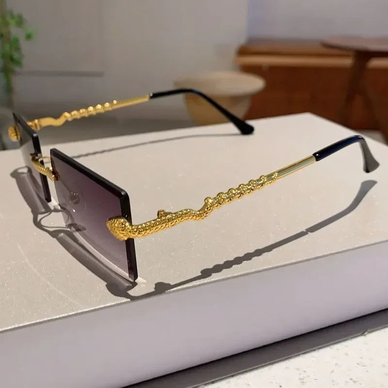 Viper Legacy – A Expressão do Luxo Vintage em Óculos Rimless Retangular