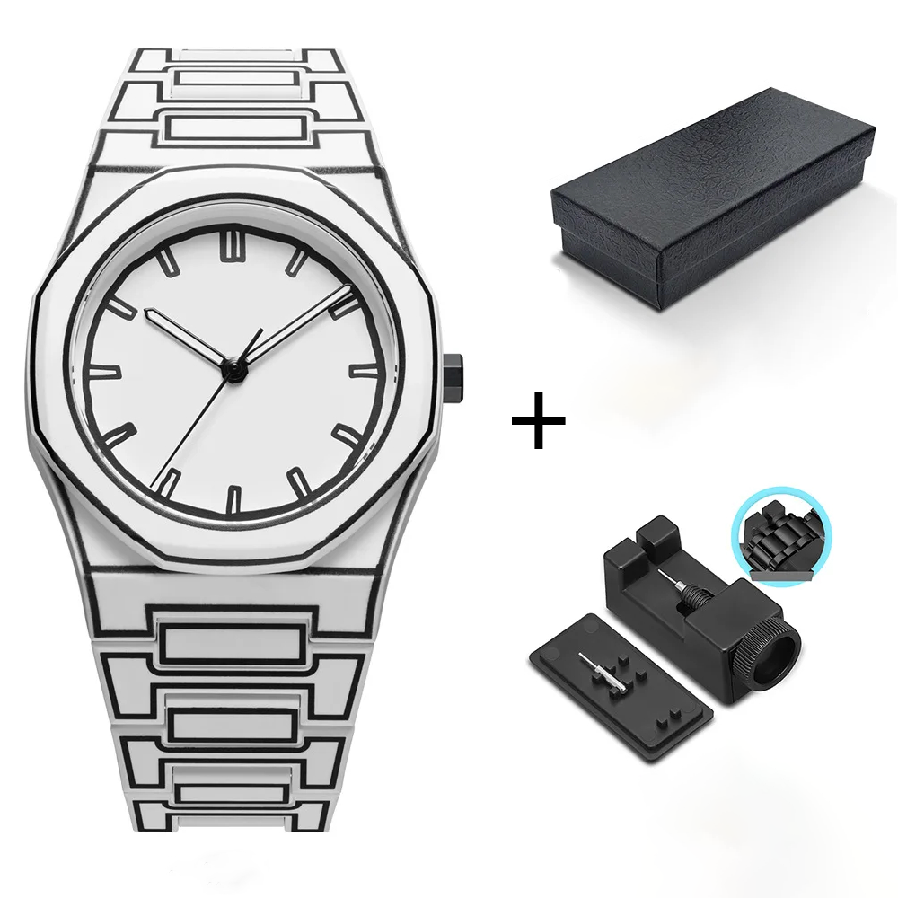 Relógio Modern Sketch™ 2D - Design Cartoon Minimalista