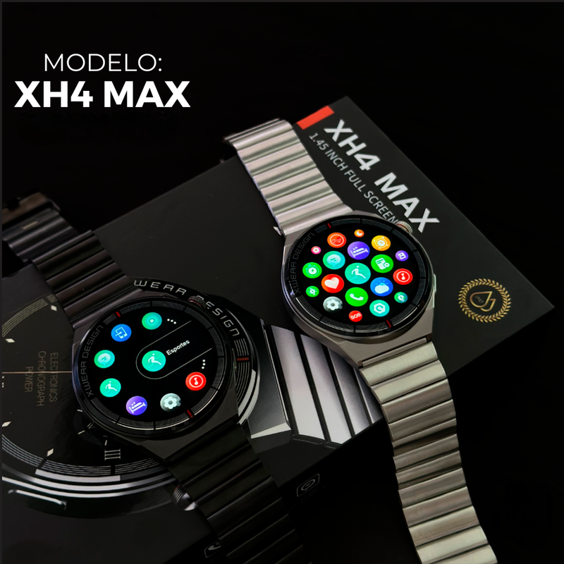 martwatch XH4 Max | Design Executivo, 3 Pulseiras, Monitoramento de Saúde e Mais